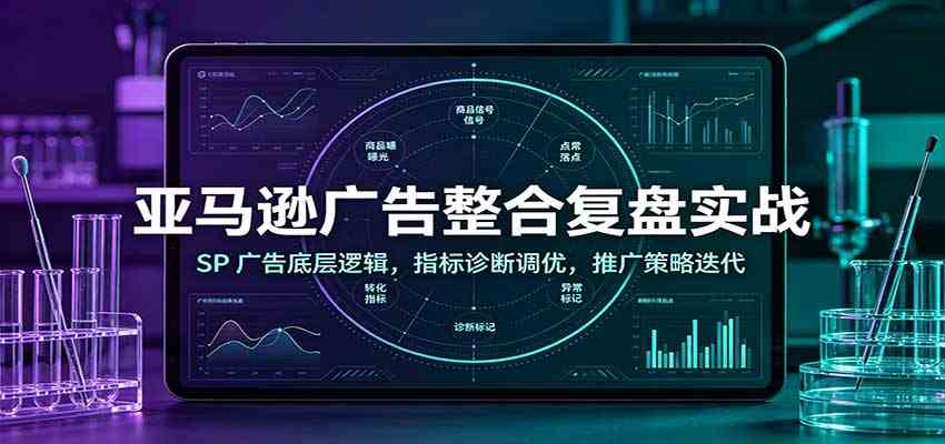 亚马逊广告整合复盘实战:SP广告底层逻辑,指标诊断调优,推广策略迭代-邪修侠 - 演示