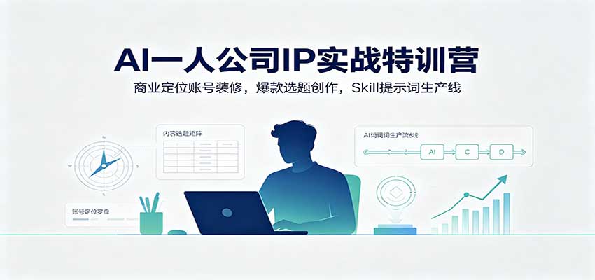AI一人公司IP实战特训营:商业定位账号装修,爆款选题创作,Skill提示词生产线-邪修侠 - 演示