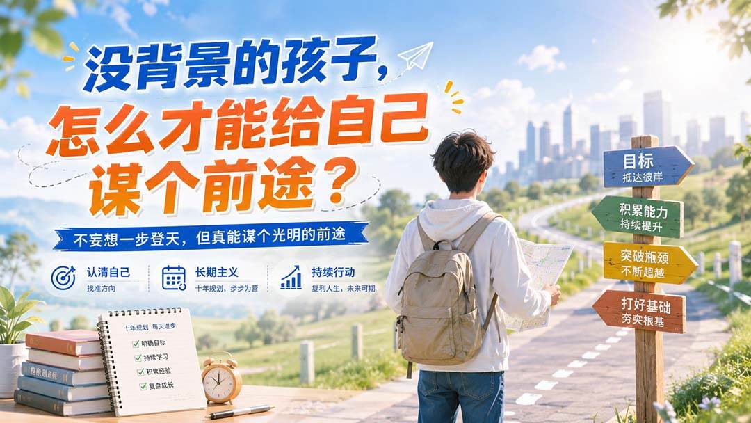 （20180期）付费文章：没背景的孩子，怎么才能给自己谋个前途？-怪兽网创俱乐部