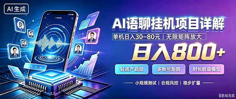 (20314期)AI语聊挂机,日入800+,适用个人副业,工作室矩阵操作-邪修侠 - 演示