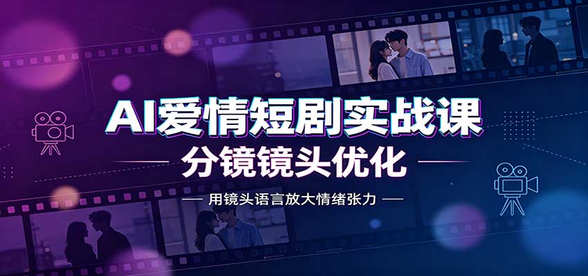 AI爱情短剧实战课：故事剧本创作，分镜镜头优化，智能体提示词-邪修侠 - 演示