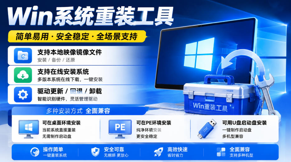Win系统重装工具,支持本地映像镜像文件安装备份,简单易用-安全稳定-全场景支持-邪修侠 - 演示