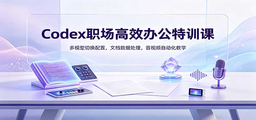 Codex职场高效办公特训课:多模型切换配置,文档数据处理,音视频自动化教学-邪修侠 - 演示