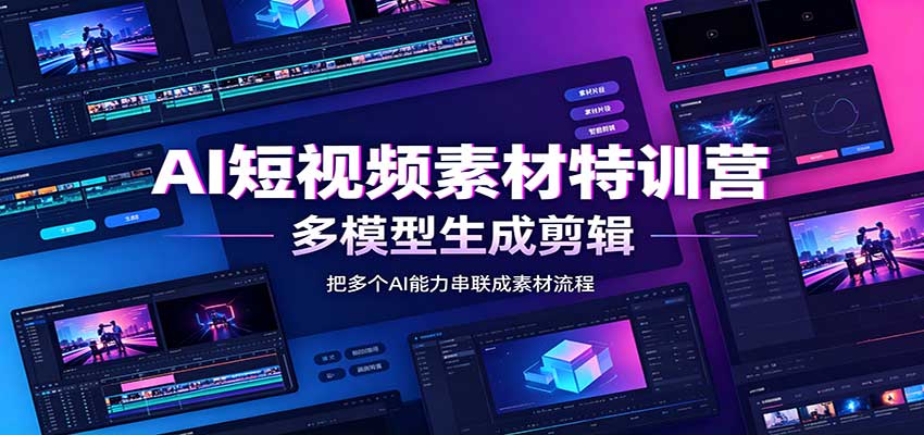 AI短视频素材特训营:Codex本地部署实操,多模型生成剪辑,爆量素材挖掘教学-邪修侠 - 演示
