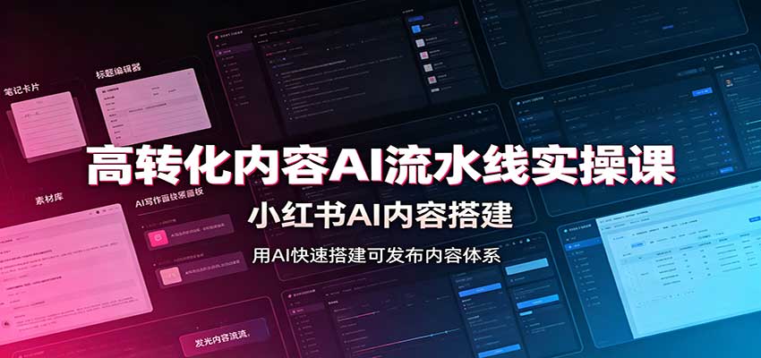 高转化内容AI流水线实操课：小红书AI内容搭建，Skill工具配置，转化内容生产-邪修侠 - 演示