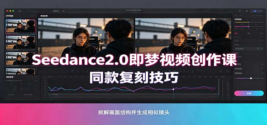 Seedance2.0即梦视频创作课：剧本式视频制作，同款复刻技巧，多行业案例落地教学-邪修侠 - 演示