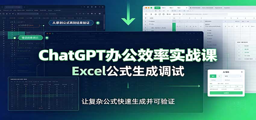 ChatGPT办公效率实战课：提示词技巧，Excel公式生成调试，文档编写教程-邪修侠 - 演示