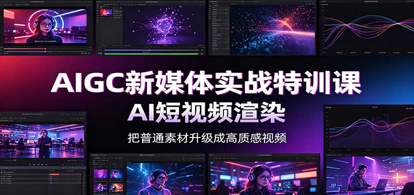 AIGC新媒体实战特训课：工具入门实操，AI短视频渲染，数字人商业视频制作-邪修侠 - 演示