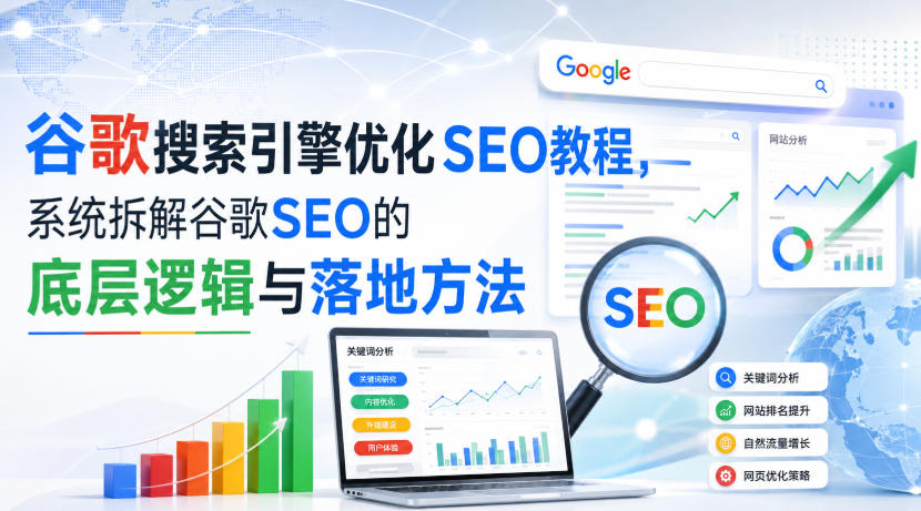 小白新君SEO·谷歌搜索引擎优化SEO教程,系统拆解谷歌SEO的底层逻辑与落地方法(部分更新2026)-90网