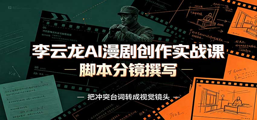 李云龙AI漫剧创作实战课：角色人设还原，脚本分镜撰写，AI漫剧成片完整制作教学-邪修侠 - 演示