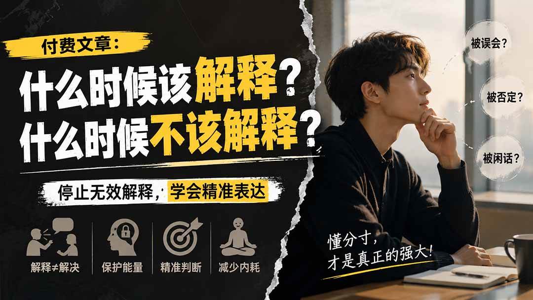（20223期）付费文章：什么时候该解释？什么时候不该解释？-奇点库