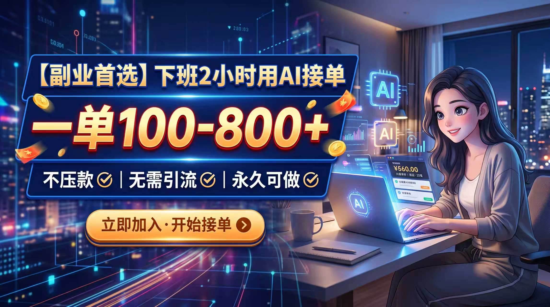 (20243期)下班2小时用AI接单,一单100-800+,不压款,无需引流,永久可做-邪修侠 - 演示