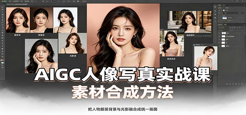 AIGC人像写真实战课:软件平台部署筹备,素材合成方法,多题材写真案例-邪修侠 - 演示