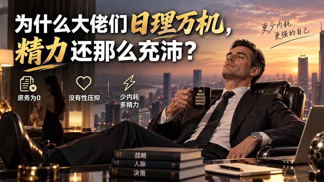 （20244期）付费文章：为什么大佬们日理万机，精力还那么充沛？-怪兽网创俱乐部