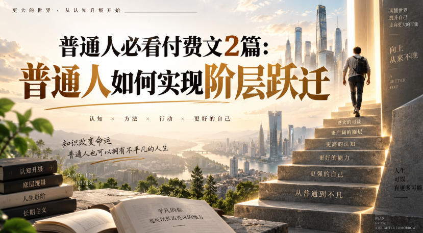 普通人必看付费文2篇：普通人如何实现阶层跃迁-邪修侠 - 演示