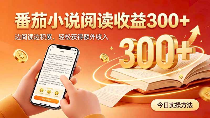 （20269期）全自动番茄挂机玩法，日入300+边阅读边积累，轻松获得额外收入-怪兽网创俱乐部