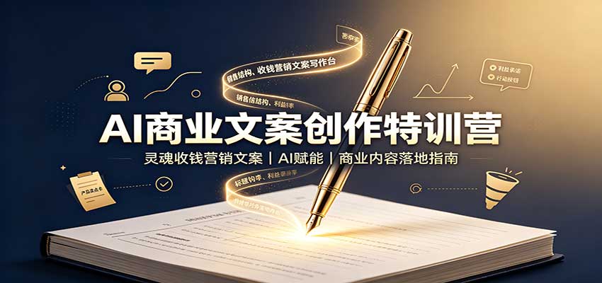 AI商业文案创作特训营：灵魂收钱营销文案，AI赋能，商业内容落地指南-邪修侠 - 演示