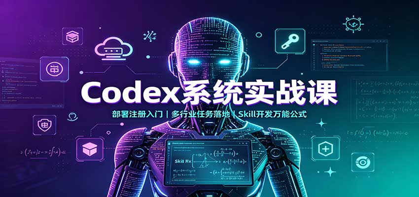 Codex系统实战课:部署注册入门,多行业任务落地,Skill开发万能公式-邪修侠
