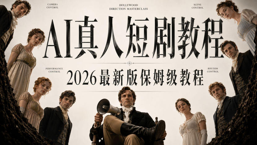 AI真人短剧制作全流程,AI视频大佬专为零基础研制的AI短剧教程,保姆级教程,新手一学就会!-网创百晓生