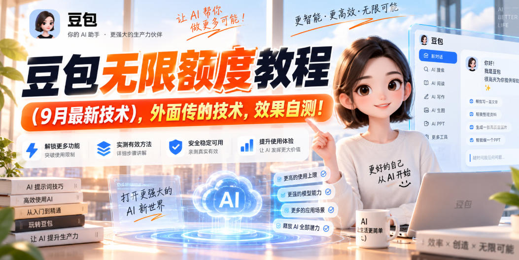豆包无限额度教程（9月最新技术），外面传的技术，效果自测！-邪修侠 - 演示