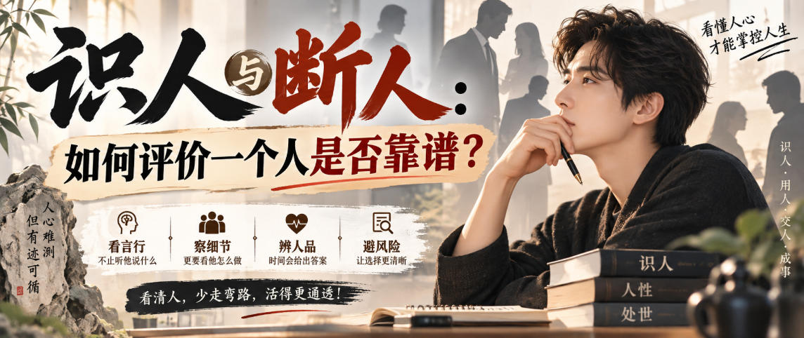 付费文章：识人与断人：如何评价一个人是否靠谱？-网创百晓生
