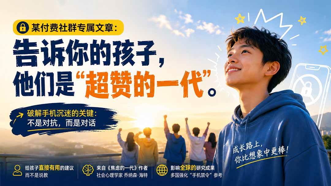 （20222期）某付费社群专属文章：告诉你的孩子，他们是“超赞的一代”。-邪修侠 - 演示