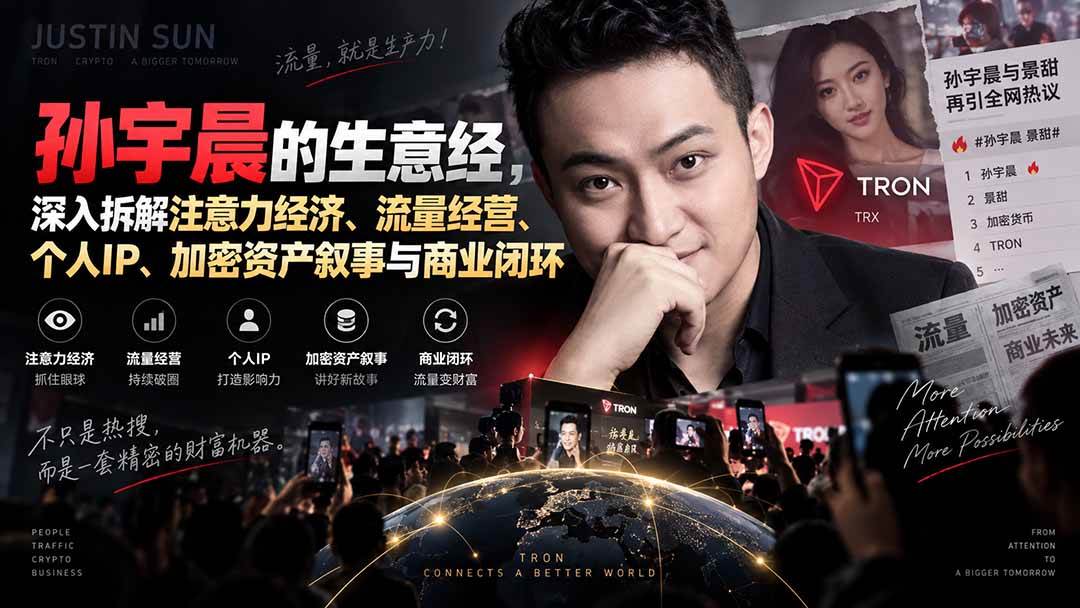 （20290期）某星球精华文章——孙宇晨的生意经，深入拆解注意力经济、流量经营、个人IP、加密资产叙事与商业闭环-怪兽网创俱乐部
