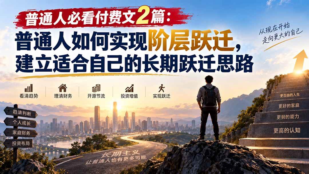 (20262期)普通人必看付费文2篇:普通人如何实现阶层跃迁,建立适合自己的长期跃迁思路-邪修侠 - 演示