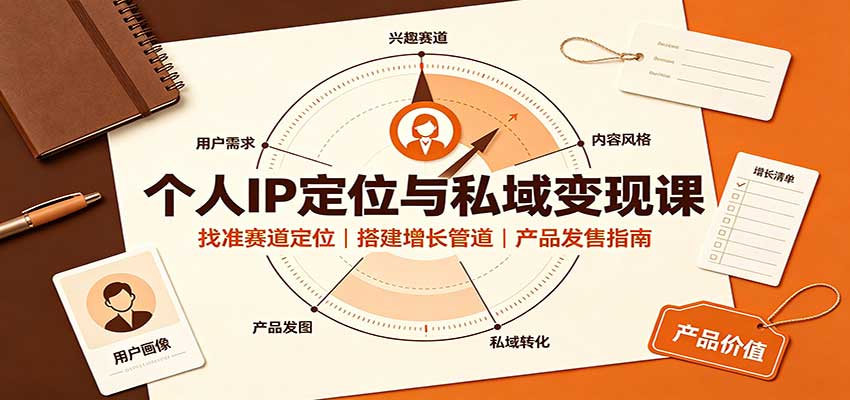 个人IP定位与私域变现课：找准赛道定位，搭建增长管道，产品发售指南-邪修侠