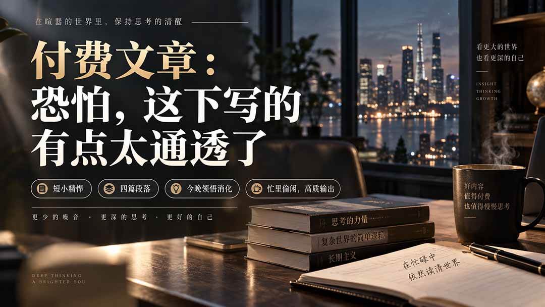 （20317期）灏泽付费文章：恐怕，这下写的有点太通透了-多课资源站