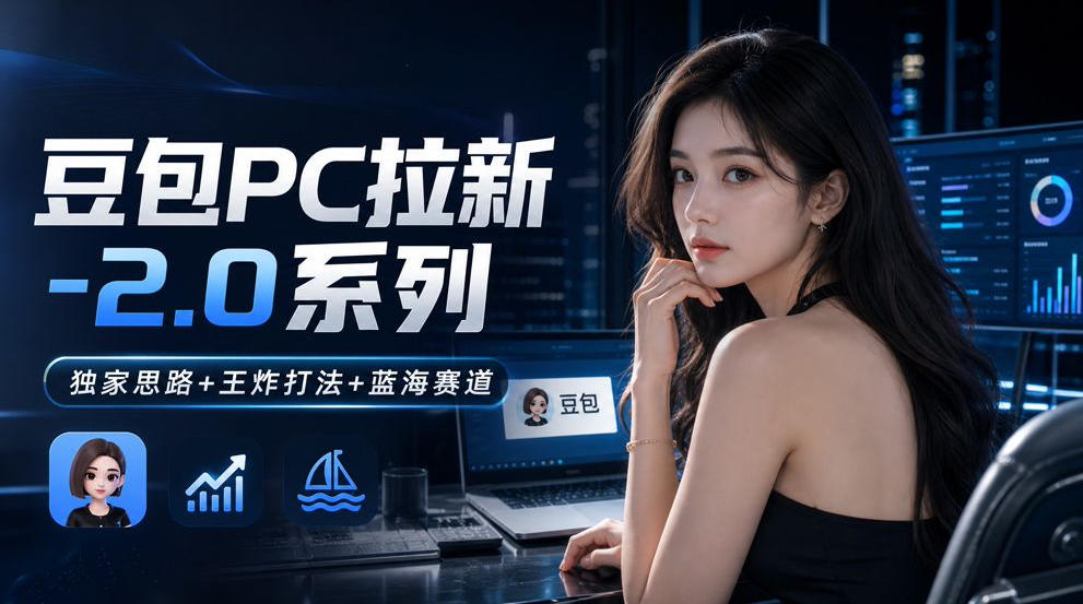 豆包PC拉新2.0系列-独家思路+王炸打法+蓝海赛道-怪兽网创俱乐部