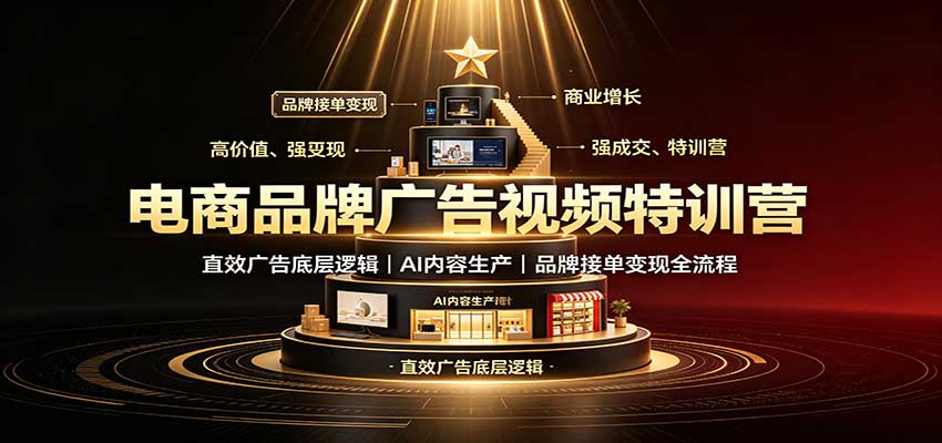 电商品牌广告视频特训：直效广告底层逻辑，AI内容生产，品牌接单变现全流程-邪修侠 - 演示
