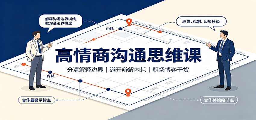 高情商沟通思维课:分清解释边界,避开辩解内耗,职场博弈干货-邪修侠