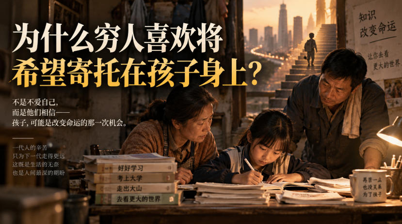某社群精品文章:为什么穷人喜欢将希望寄托在孩子身上?-90网