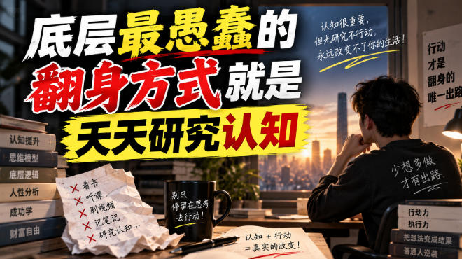 付费文章：底层最愚蠢的翻身方式就是天天研究认知-网创百晓生