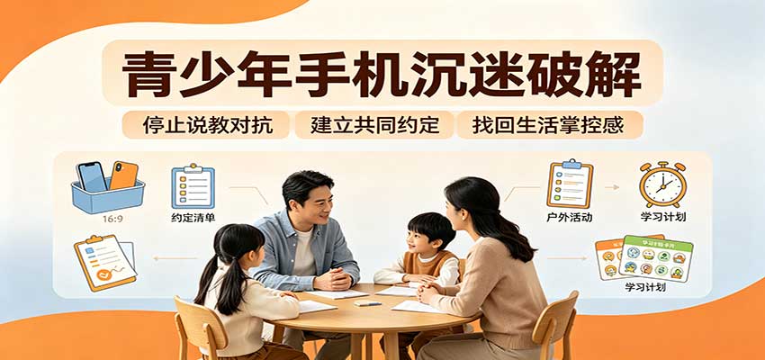 青少年手机沉迷破解:跳出管控说教思维,六步法引导孩子夺回注意力掌控权-邪修侠