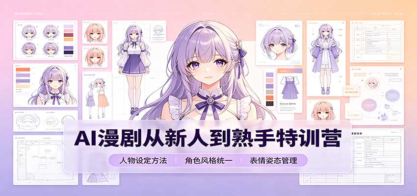 AI漫剧从新人到熟手特训营：剧本分镜创作，提示词模板，人物设定与工具资源-邪修侠