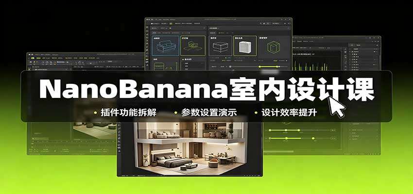 NanoBanana室内设计课：无限画布配置，插件实操，生图改图视频制作-邪修侠