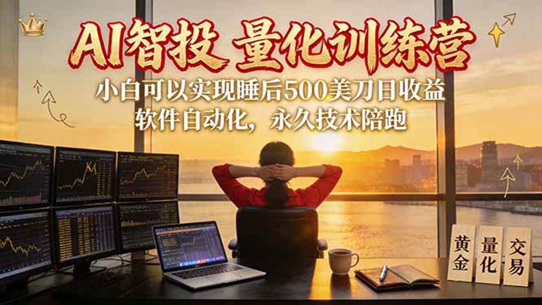 （20433期）AI智投EA量化训练营【第三期】，多策略智投+防爆技术+趋势分析 ，轻松上手，矩阵放大，长期稳定。-多课资源站