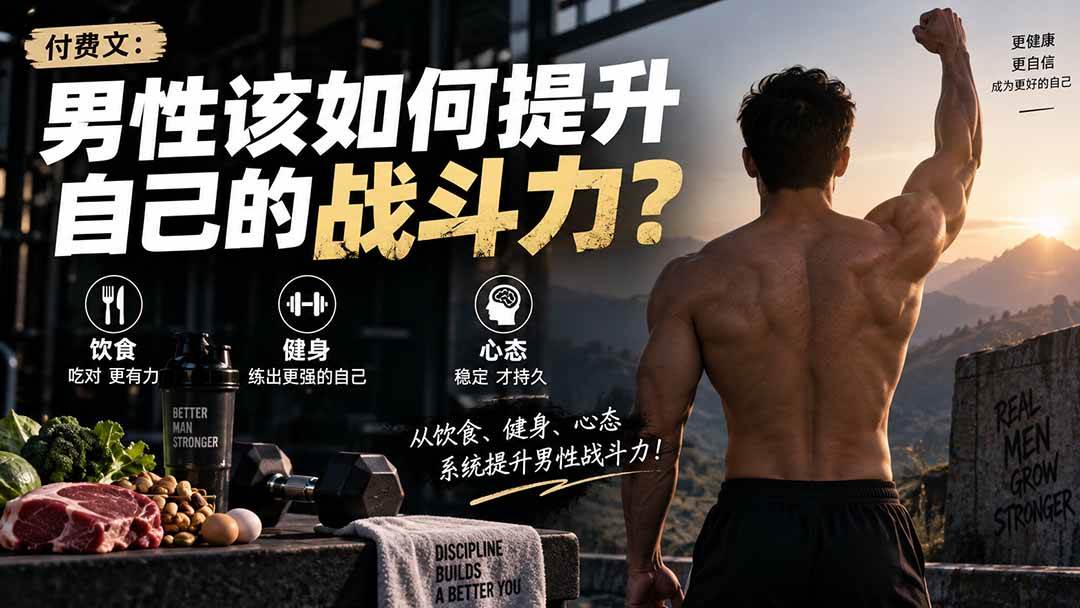 （20421期）付费文章：男性该如何提升自己的战斗力？-怪兽网创俱乐部