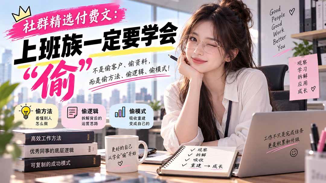 （20423期）社群精选付费文：上班族一定要学会“偷“-怪兽网创俱乐部