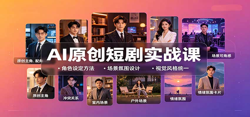 AI原创短剧实战课:从零搭建短剧创作全流程,批量产出可上线剧本-邪修侠