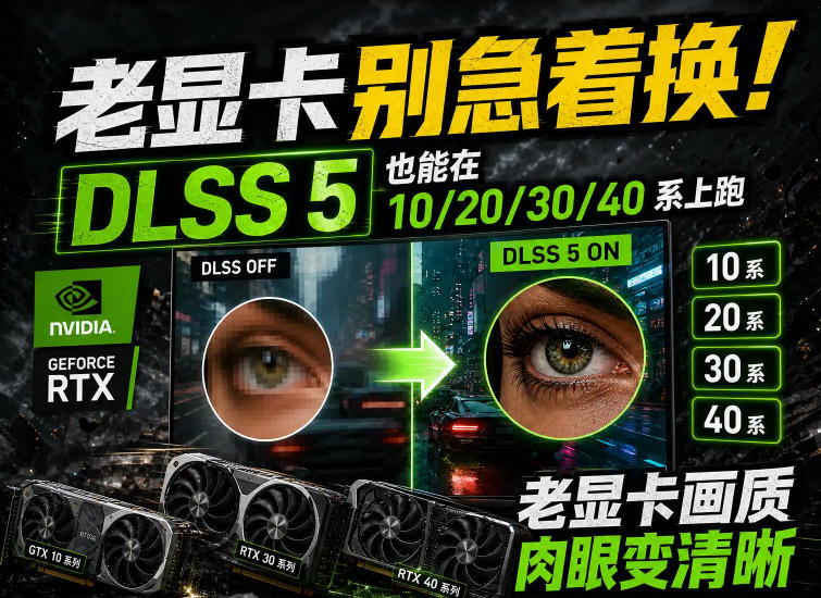 老显卡别急着换!DLSS 5也能在10/20/30/40系上跑,老显卡画质肉眼变清晰-网创百晓生