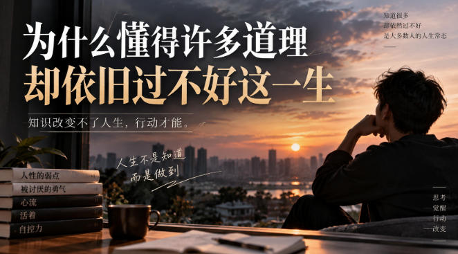 某社群精选文：为什么懂得许多道理却依旧过不好这一生？-多课资源站