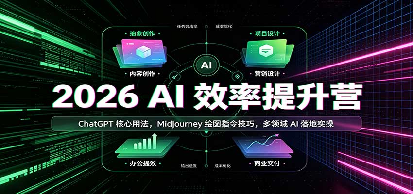 2026 AI效率提升营：ChatGPT核心用法，Midjourney绘图指令技巧，多领域AI落地实操-邪修侠 - 演示
