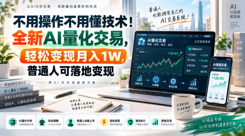 不用操作不用懂技术！全新AI量化交易，轻松变现月入1W，普通人可落地变现！【揭秘】-邪修侠 - 演示