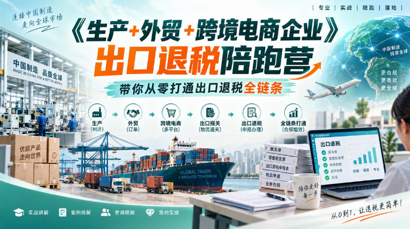 《生产+外贸+跨境电商企业》出口退税陪跑营，带你从零打通出口退税全链条-邪修侠 - 演示