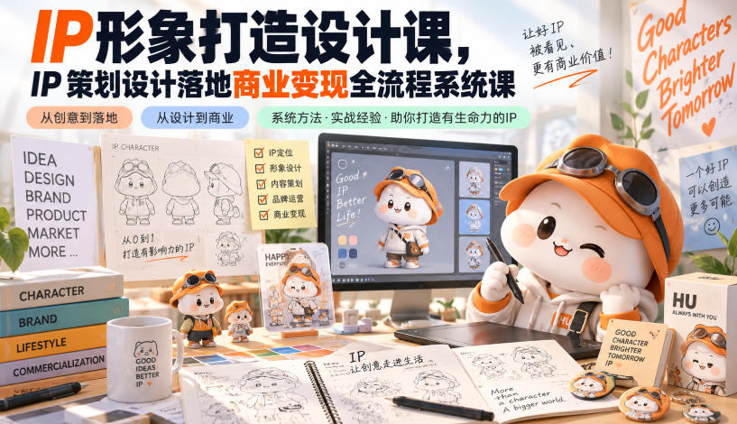 IP形象打造设计课，IP策划设计落地商业变现全流程系统课-邪修侠 - 演示