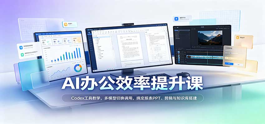 AI办公效率提升课：Codex工具教学，多模型切换调用，搞定报表PPT、剪辑与知识库搭建-邪修侠 - 演示