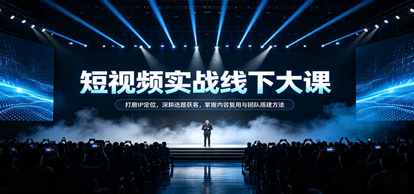 短视频实战线下大课：打磨IP定位，深耕选题获客，掌握内容复用与团队搭建方法-邪修侠 - 演示
